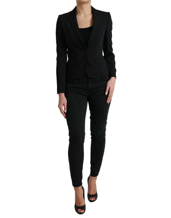 Dolce & Gabbana 98% Virgin Wool 2% Elastane; Lining: 97% Polyester 3% Elastane blazer in black