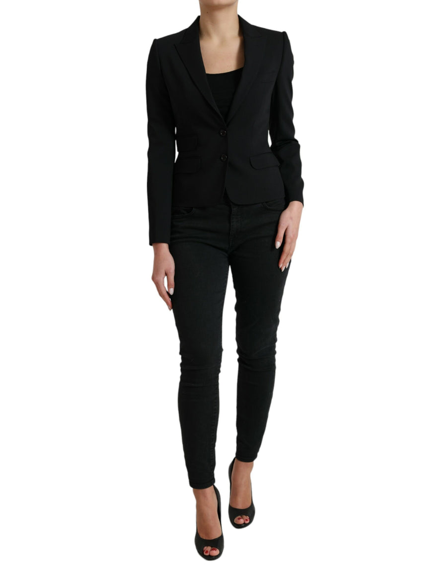 Dolce & Gabbana 98% Virgin Wool 2% Elastane; Lining: 97% Polyester 3% Elastane blazer in black