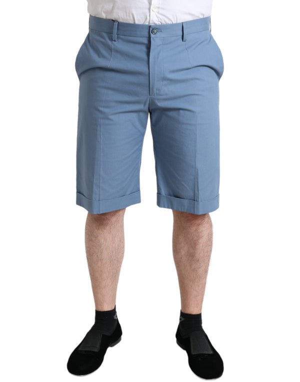 Dolce & Gabbana 100% Cotton bermuda shorts in blue