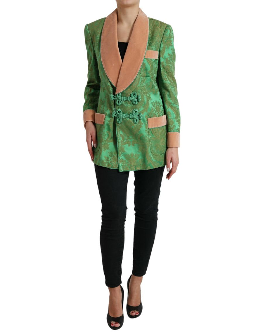 Dolce & Gabbana 37% Cupro 37% Viscose 20% Cotton 5% Silk 1% Elastane blazer in green