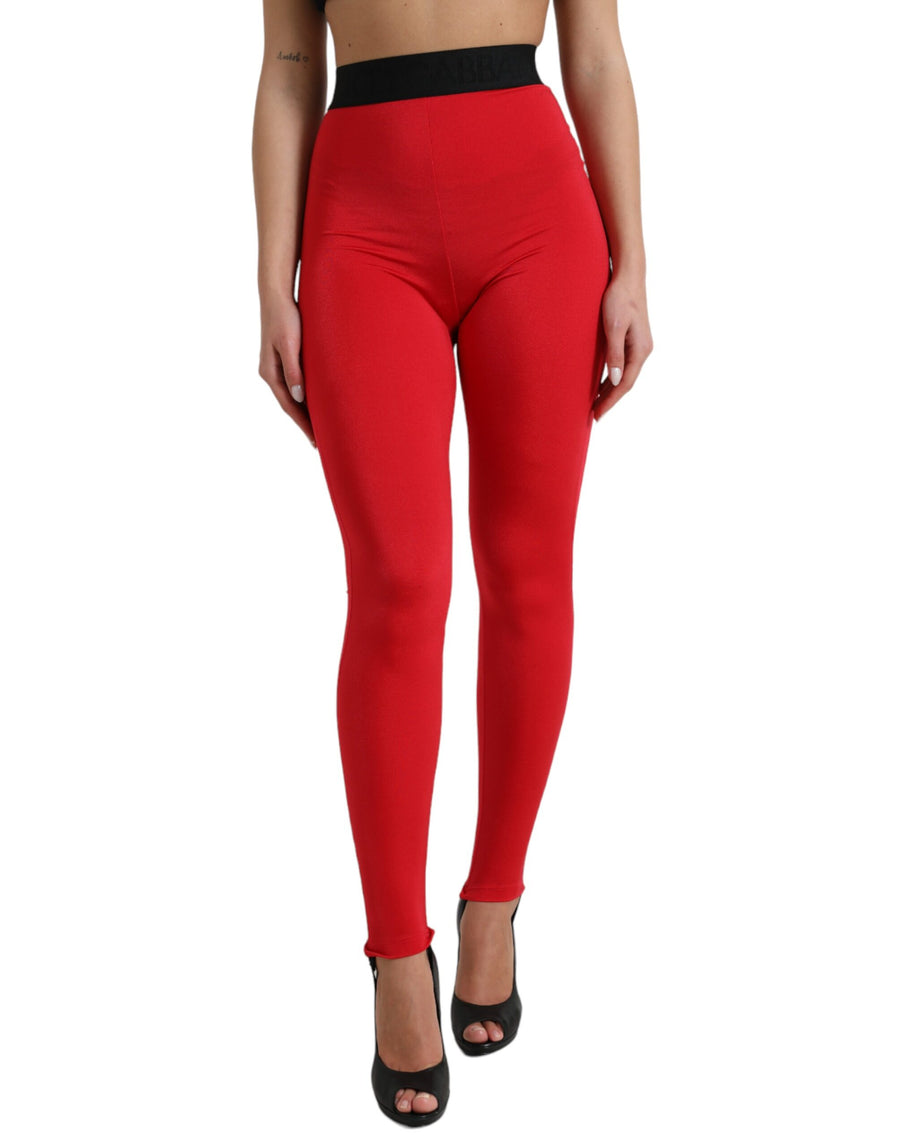 Dolce & Gabbana 80% Nylon leggings in red
