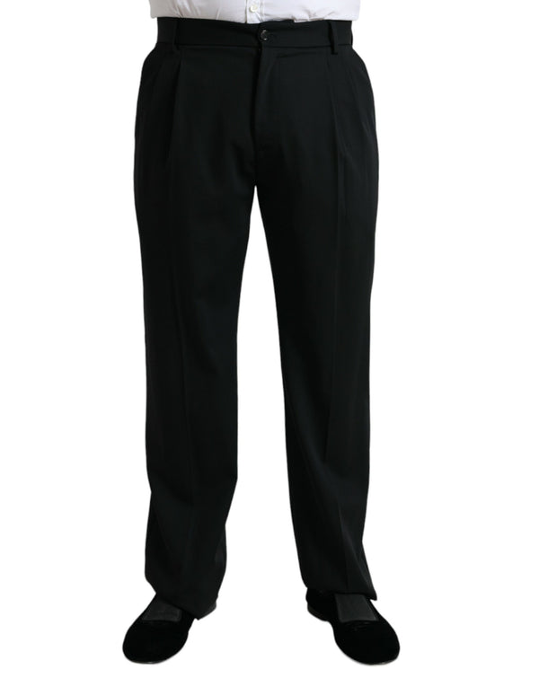 Dolce & Gabbana 90% Virgin Wool trousers in black