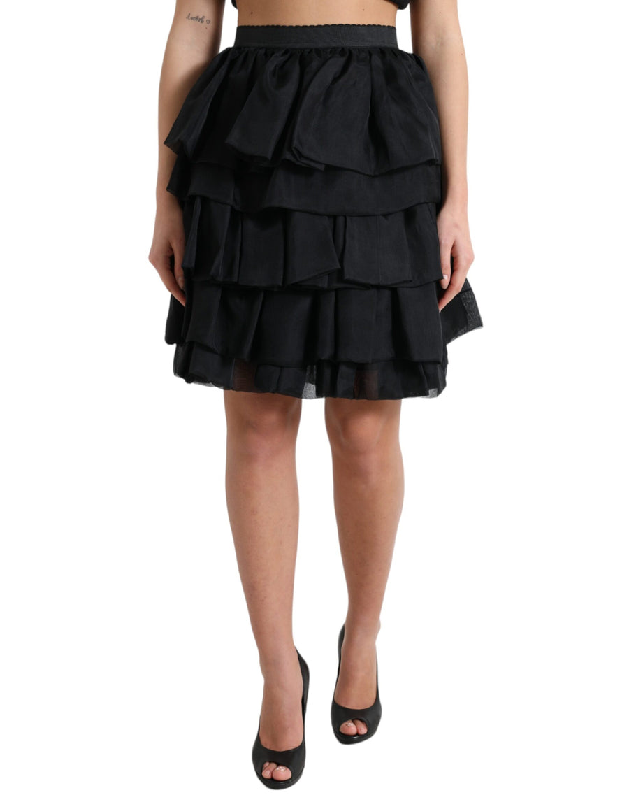 Dolce & Gabbana 100% Silk; Lining: 86% Silk skirt in black