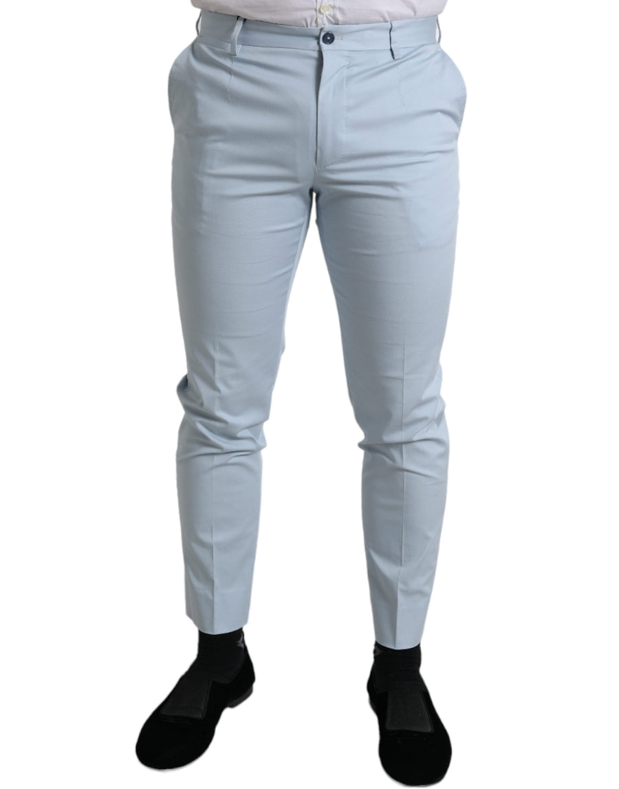 Dolce & Gabbana 97% Cotton 3% Elastane trousers in light blue
