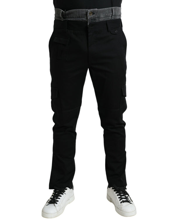 Dolce & Gabbana 98% Cotton 2% Elastane cargo pants in black