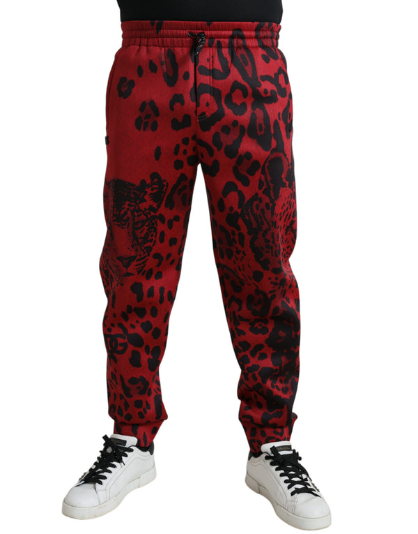 Dolce & Gabbana 100% Polyester joggers in red