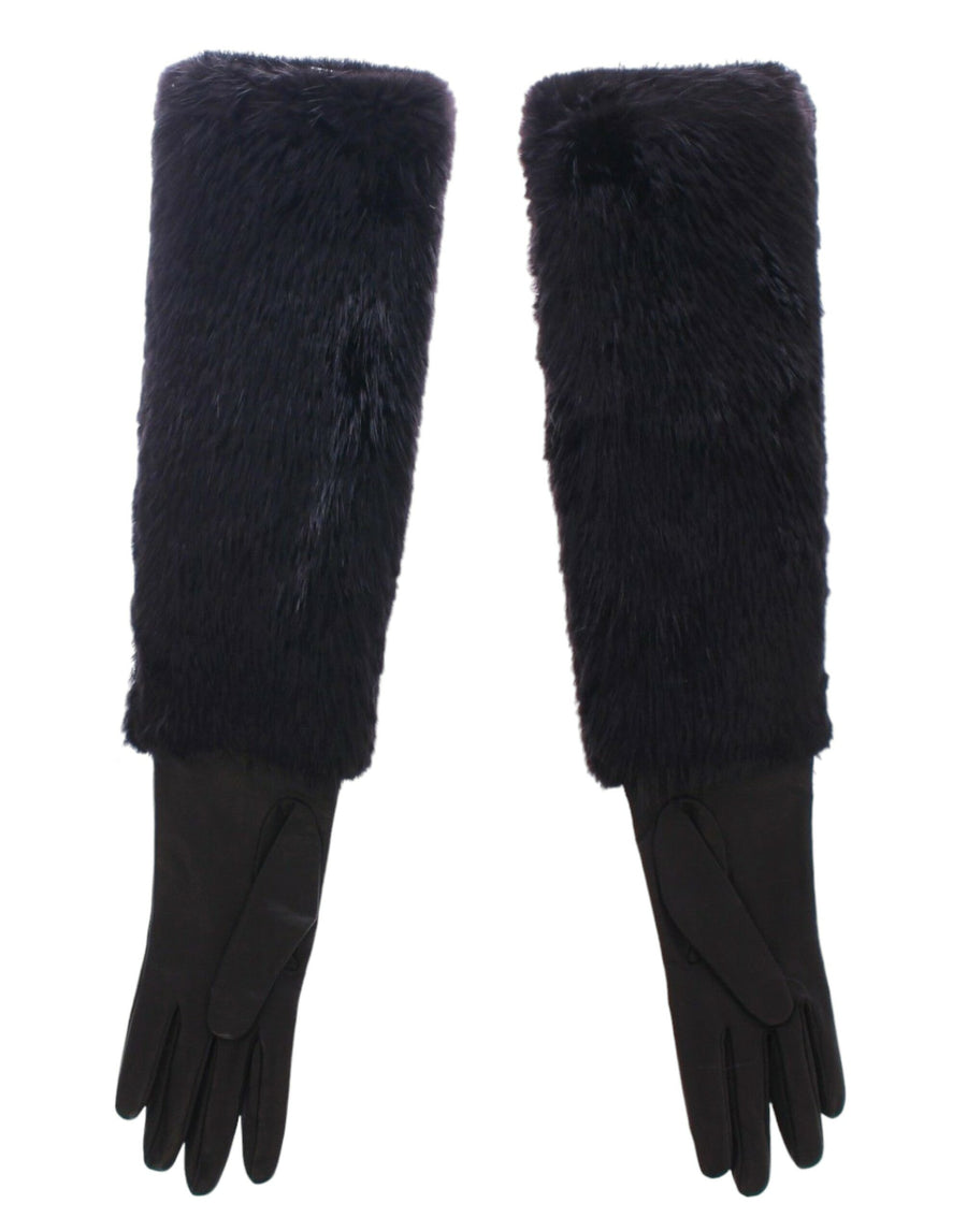 Dolce & Gabbana 55% Beaver gloves in black