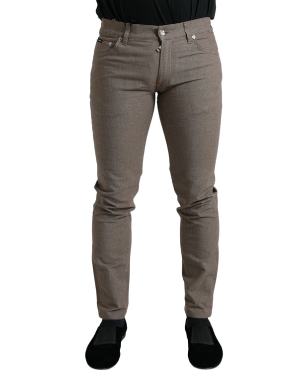 Dolce & Gabbana 98% Cotton trousers in brown