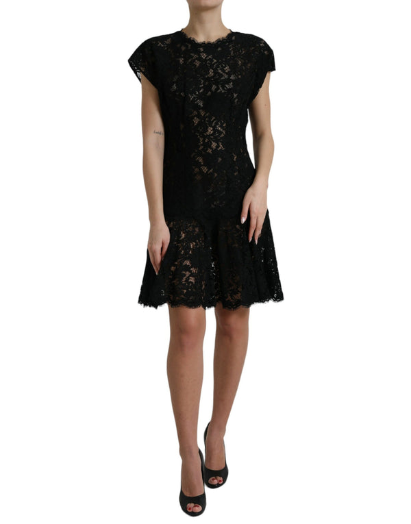 Dolce & Gabbana 40% Cotton 38% Nylon 24% Viscose dress in black