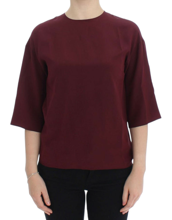 Dolce & Gabbana 100% Silk blouse in burgundy