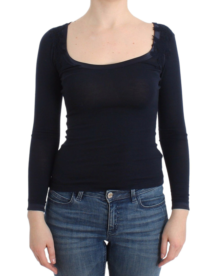 Ermanno Scervino 47% rayon blouse in navy