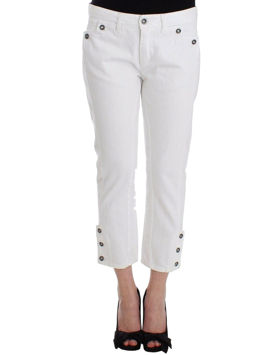 Ermanno Scervino 100% cotton jeans in white