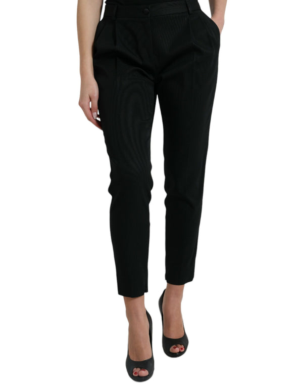 Dolce & Gabbana 96% Virgin Wool trousers in black