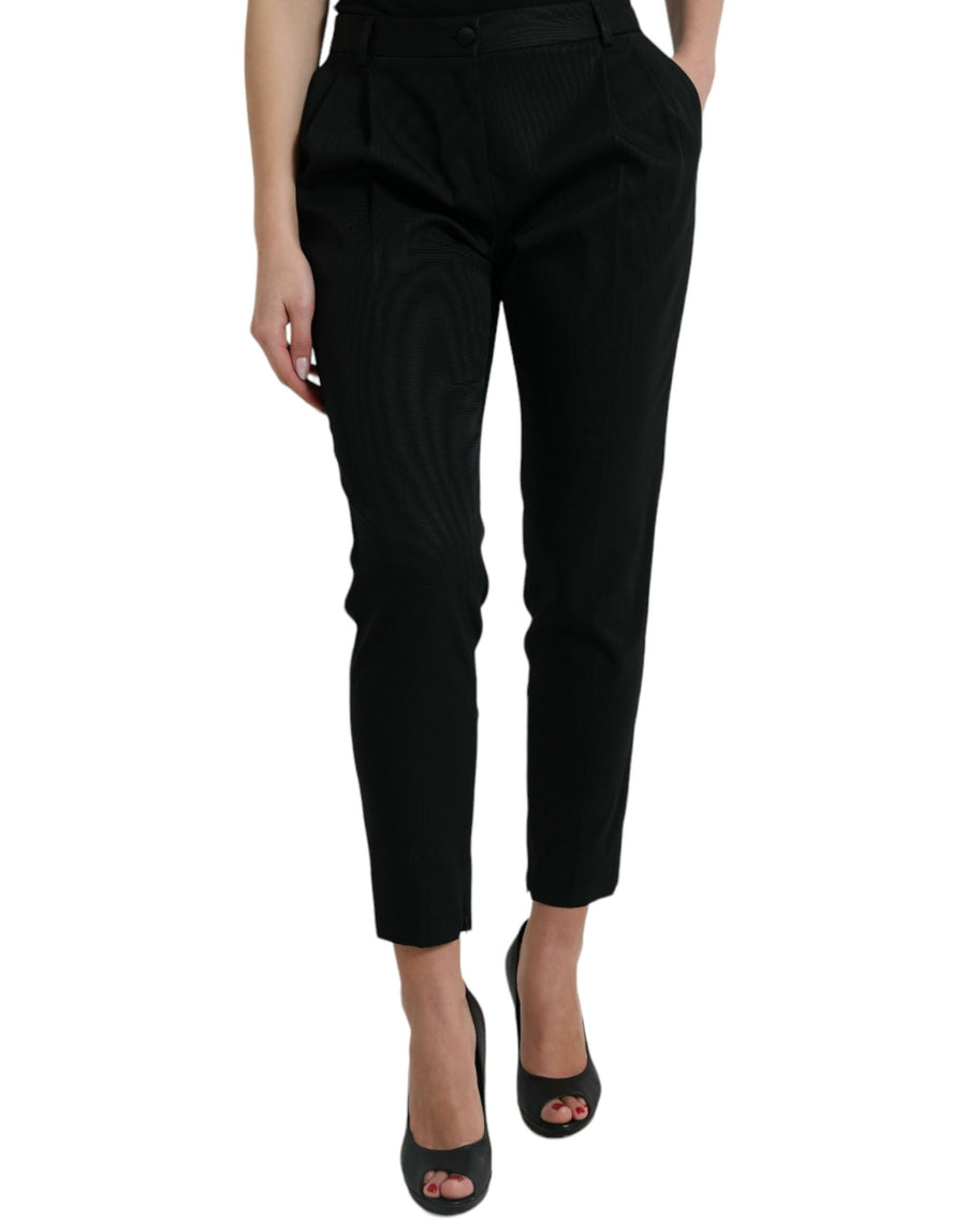 Dolce & Gabbana 96% Virgin Wool trousers in black
