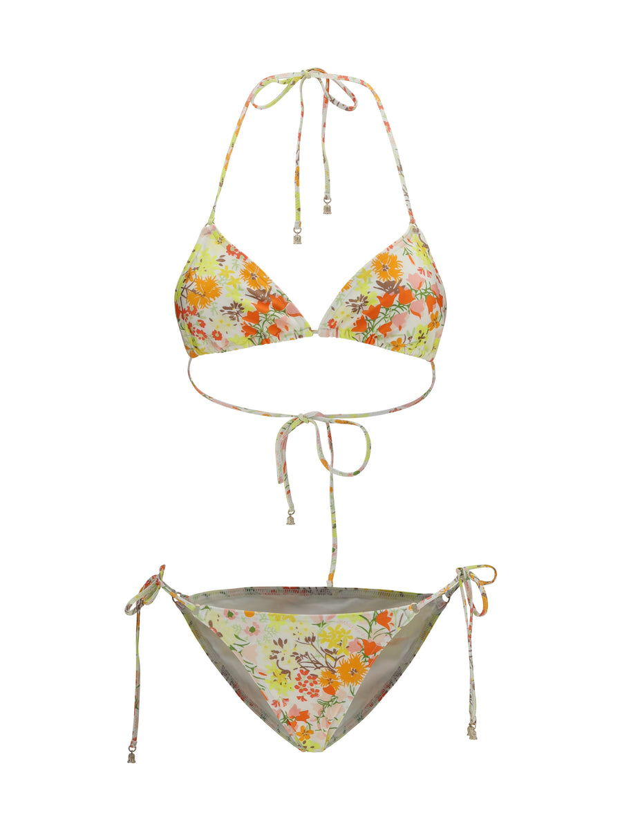 Bikini Solstice Lemon Multi Floral Polyamide Swimwear