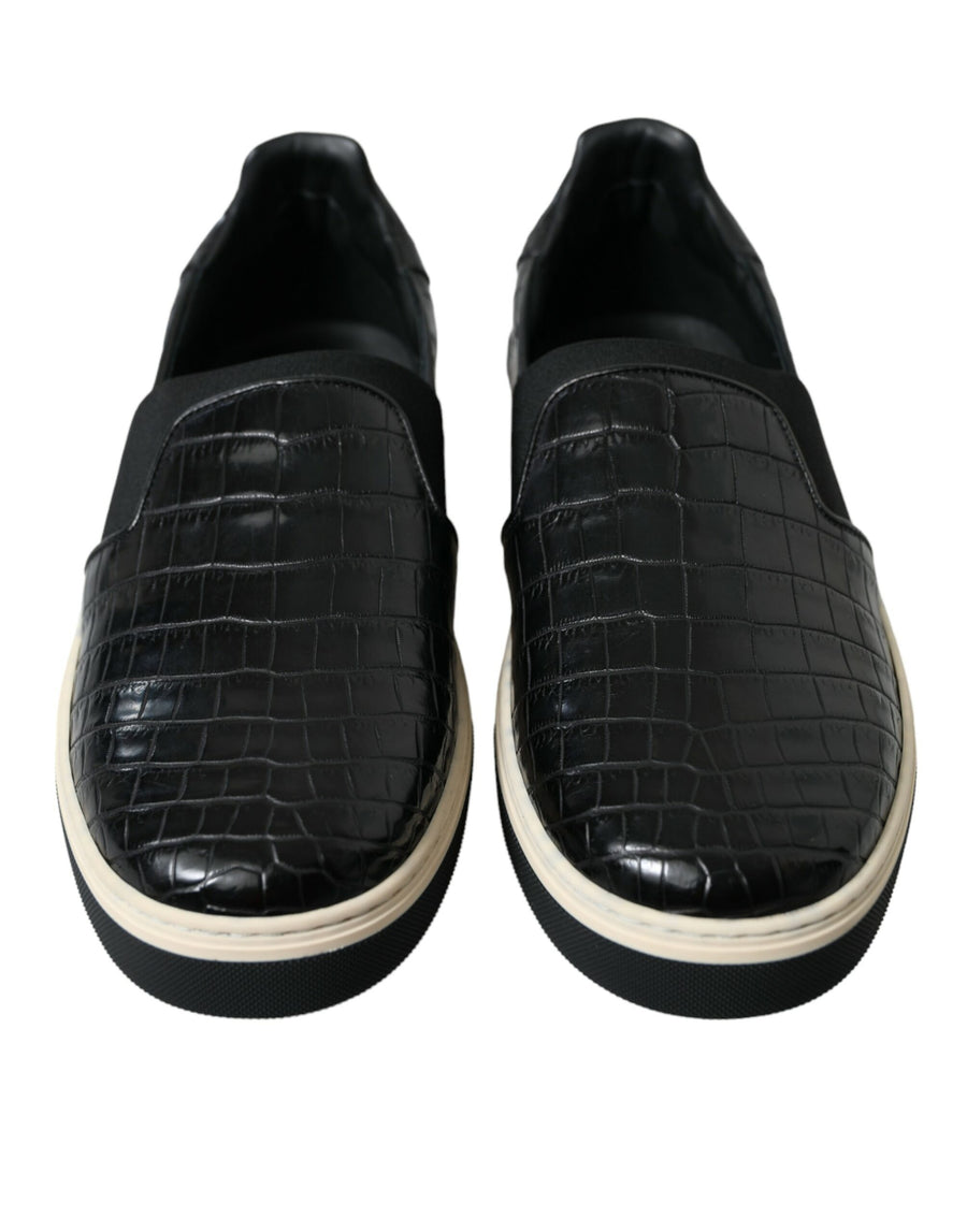 Dolce & Gabbana 100% Crocodile Leather sneakers in black