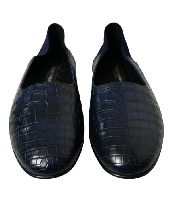 Dolce & Gabbana 75% Crocodile Leather loafer in blue