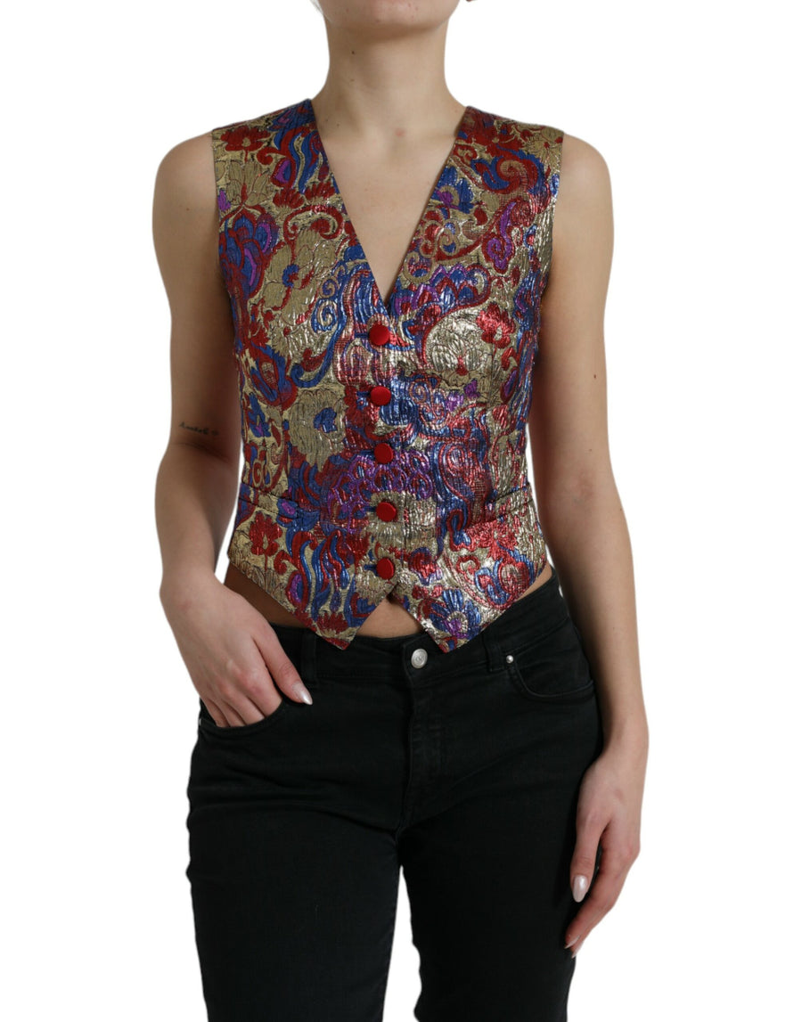 Dolce & Gabbana 47% Polyester vest in multicolor
