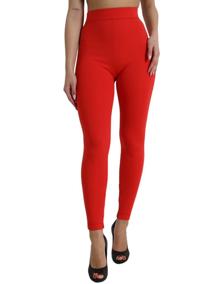Dolce & Gabbana 80% Nylon leggings in red