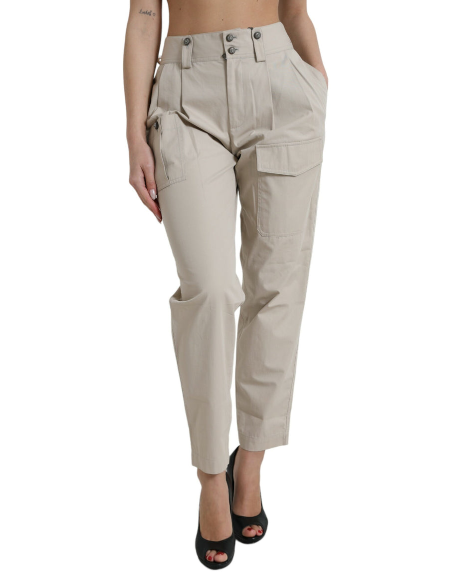 Dolce & Gabbana 100% Cotton cargo pants in beige