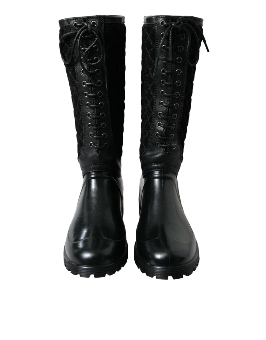 Dolce & Gabbana 67% Calfskin Leather boots in black