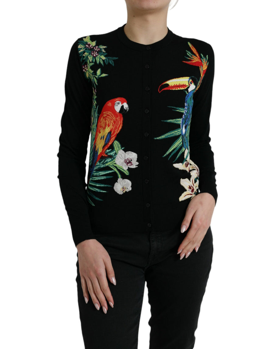 Dolce & Gabbana 70% Virgin Wool 30% Silk cardigan in black