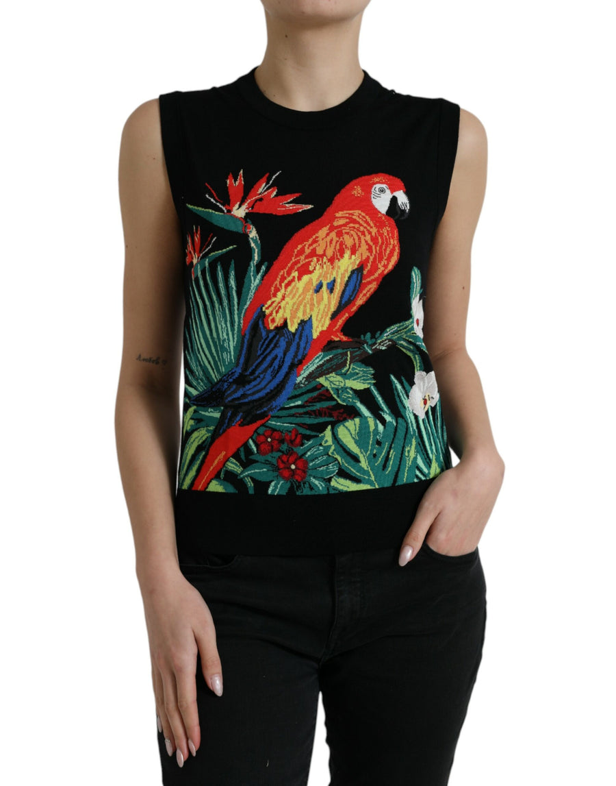 Dolce & Gabbana 70% Virgin Wool tank top in black