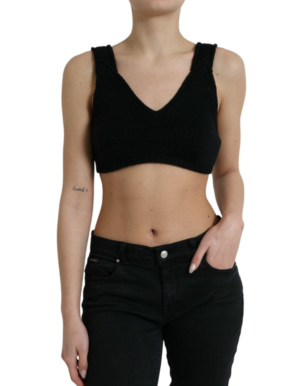 Dolce & Gabbana 100% cashmere tank top in black