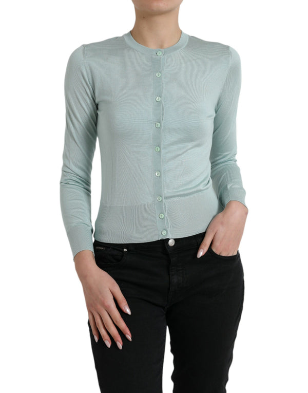 Dolce & Gabbana 100% Silk cardigan in blue