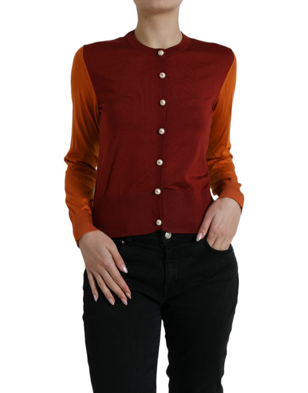 Dolce & Gabbana 100% Silk cardigan in multicolor