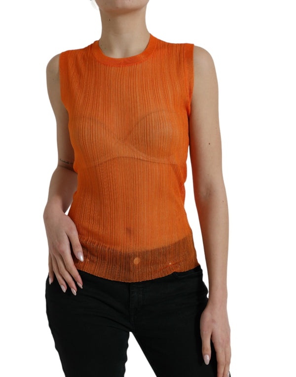 Dolce & Gabbana 100% Polyester tank top in orange