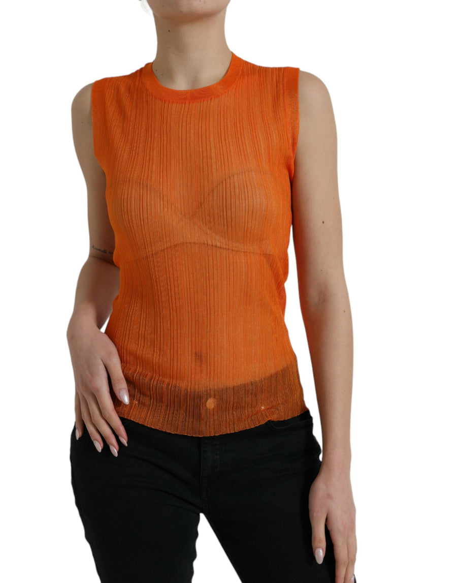 Dolce & Gabbana 100% Polyester tank top in orange