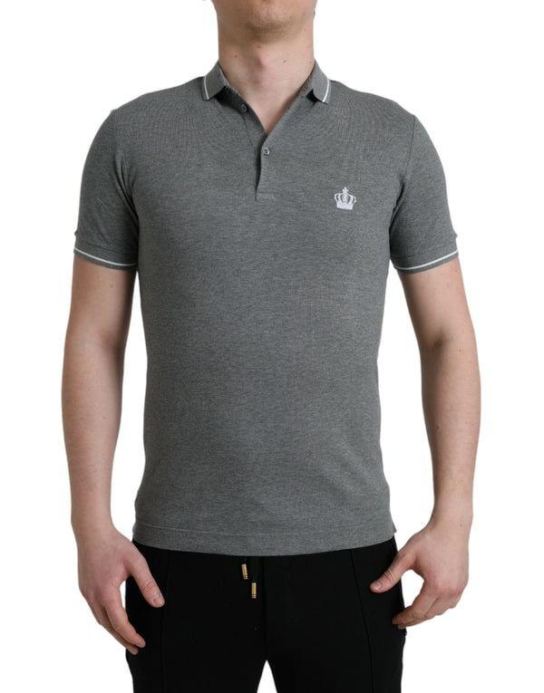 Dolce & Gabbana 100% Cotton polo in gray