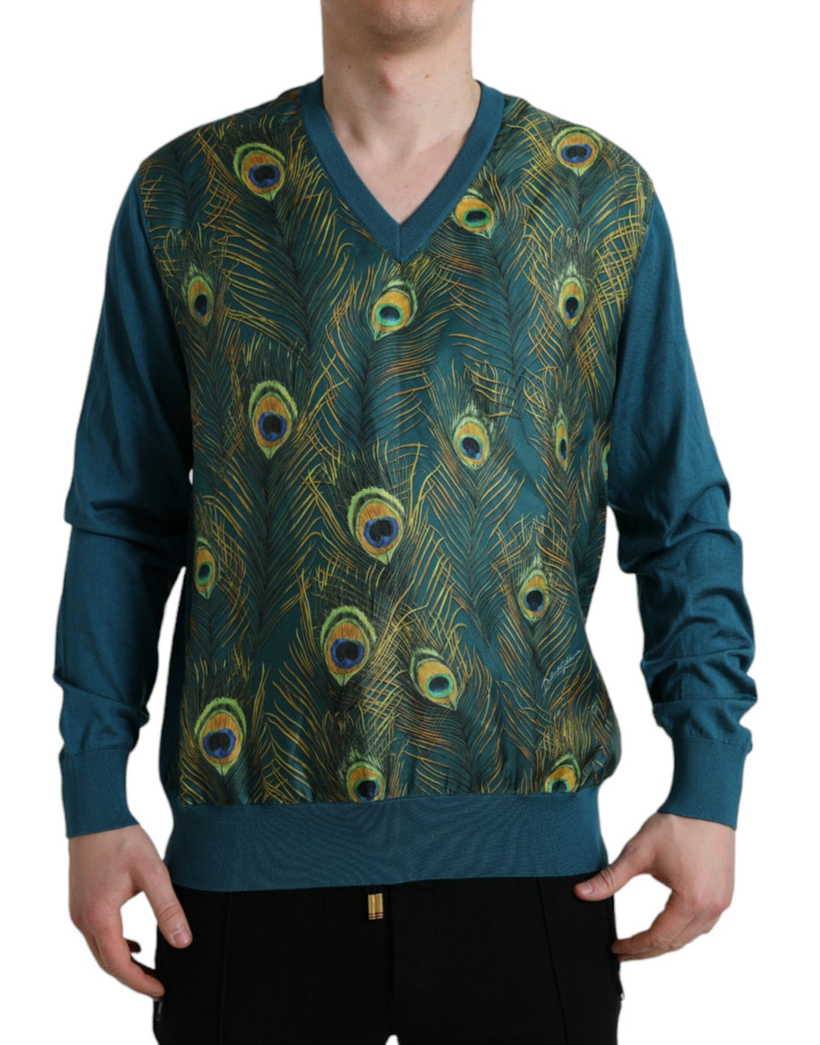 Dolce & Gabbana 100% Silk sweater in green