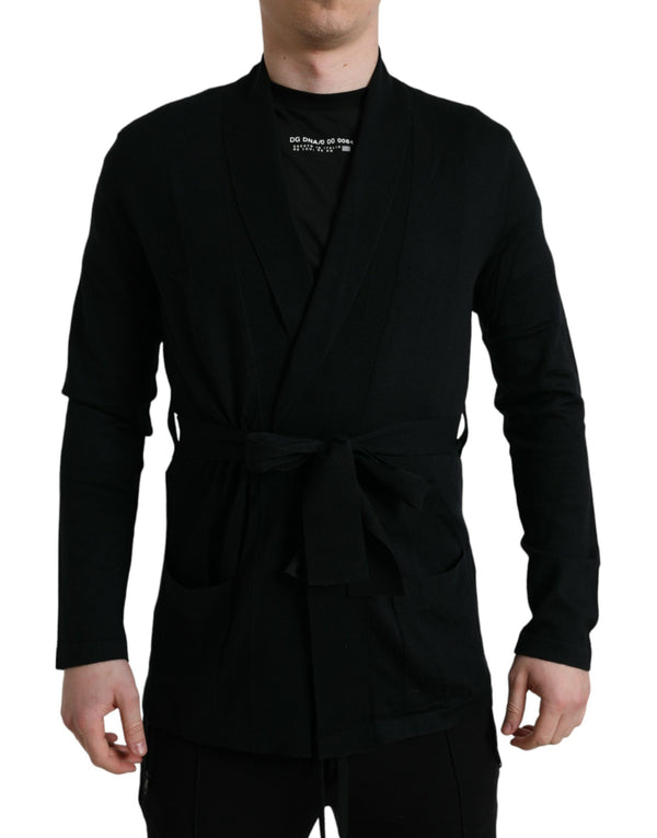 Dolce & Gabbana 98% Cashmere robe in black