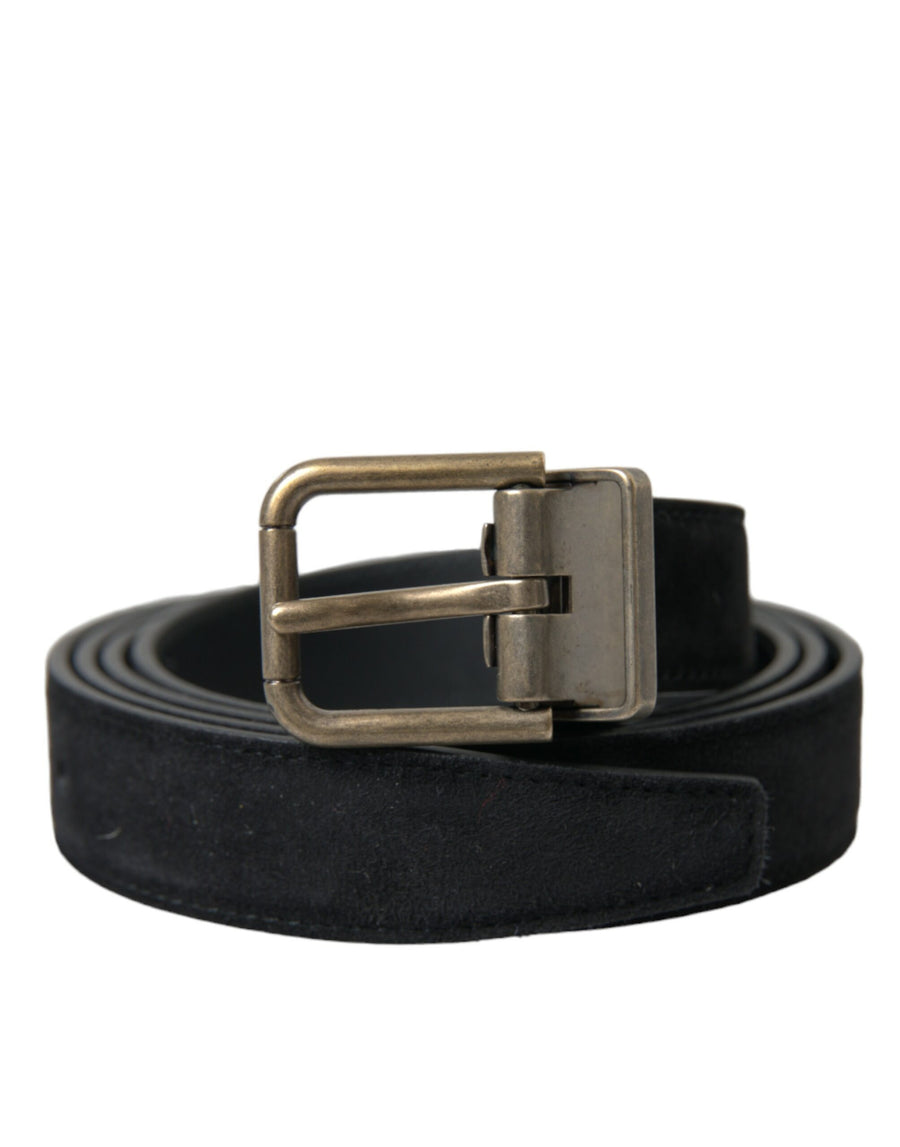 Dolce & Gabbana 100% Calf Leather (suede) belt in black