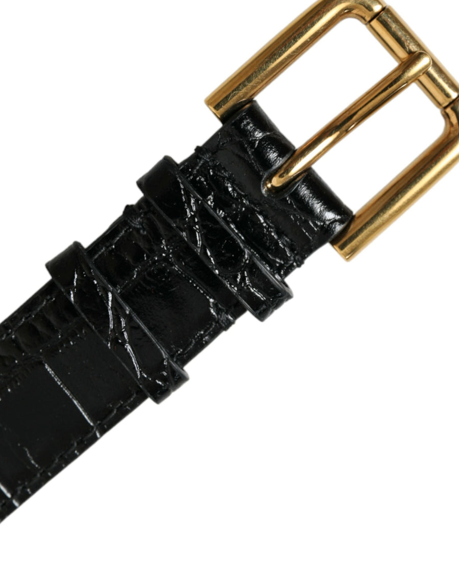 Dolce & Gabbana Leather belt in black