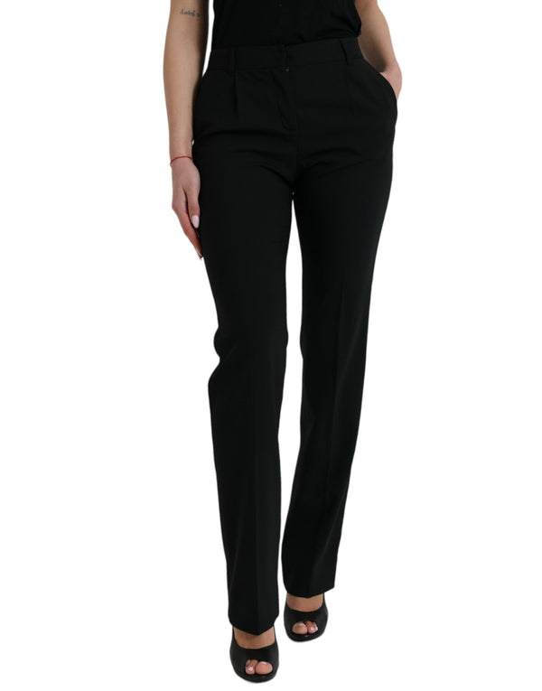 Dolce & Gabbana 99% Virgin Wool 1% Elastane trousers in black
