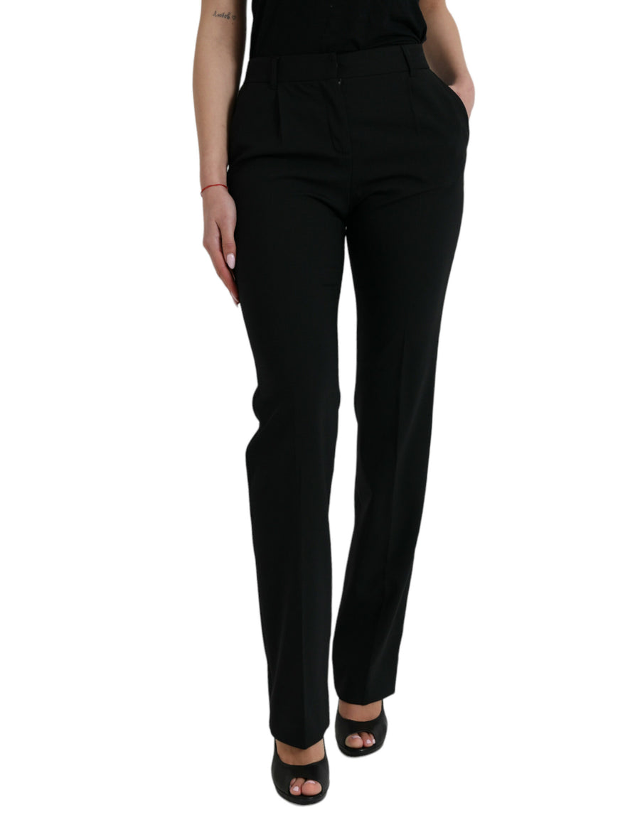 Dolce & Gabbana 99% Virgin Wool 1% Elastane trousers in black