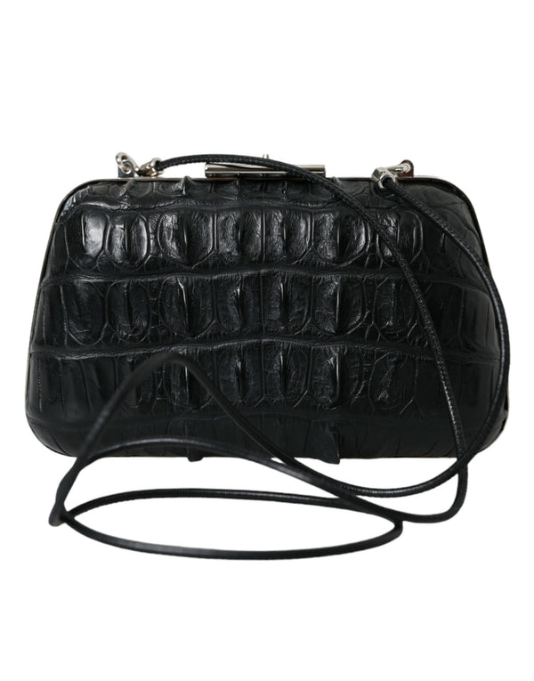 Balenciaga 97% Crocodile skin shoulder bag in black