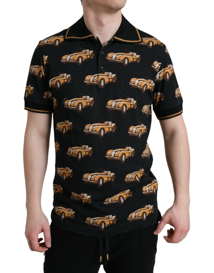 Dolce & Gabbana 100% Cotton polo in black