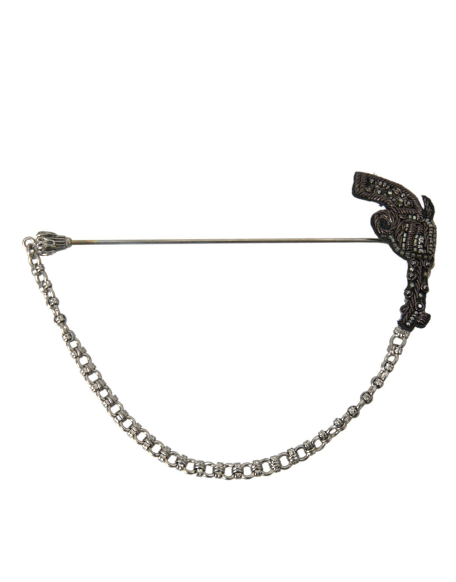 Dolce & Gabbana Brass tie clip in black