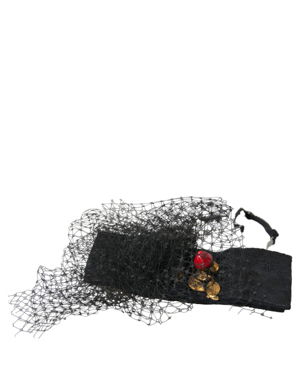 Dolce & Gabbana 43% Polyester headband in black