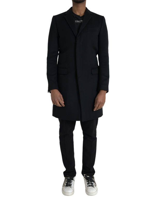 Dolce & Gabbana 90% Virgin Wool 10% Cashmere coat in black