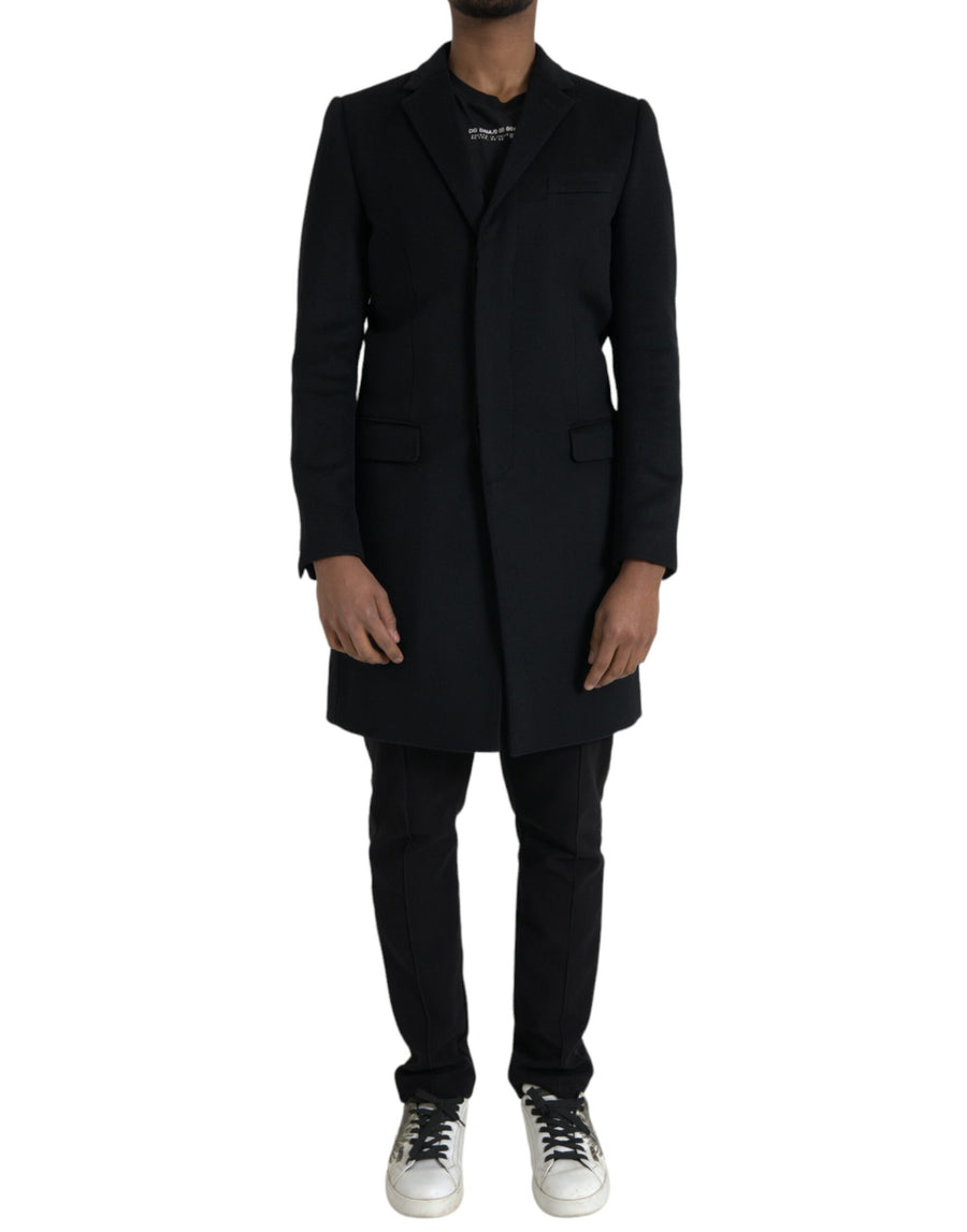 Dolce & Gabbana 90% Virgin Wool 10% Cashmere coat in black