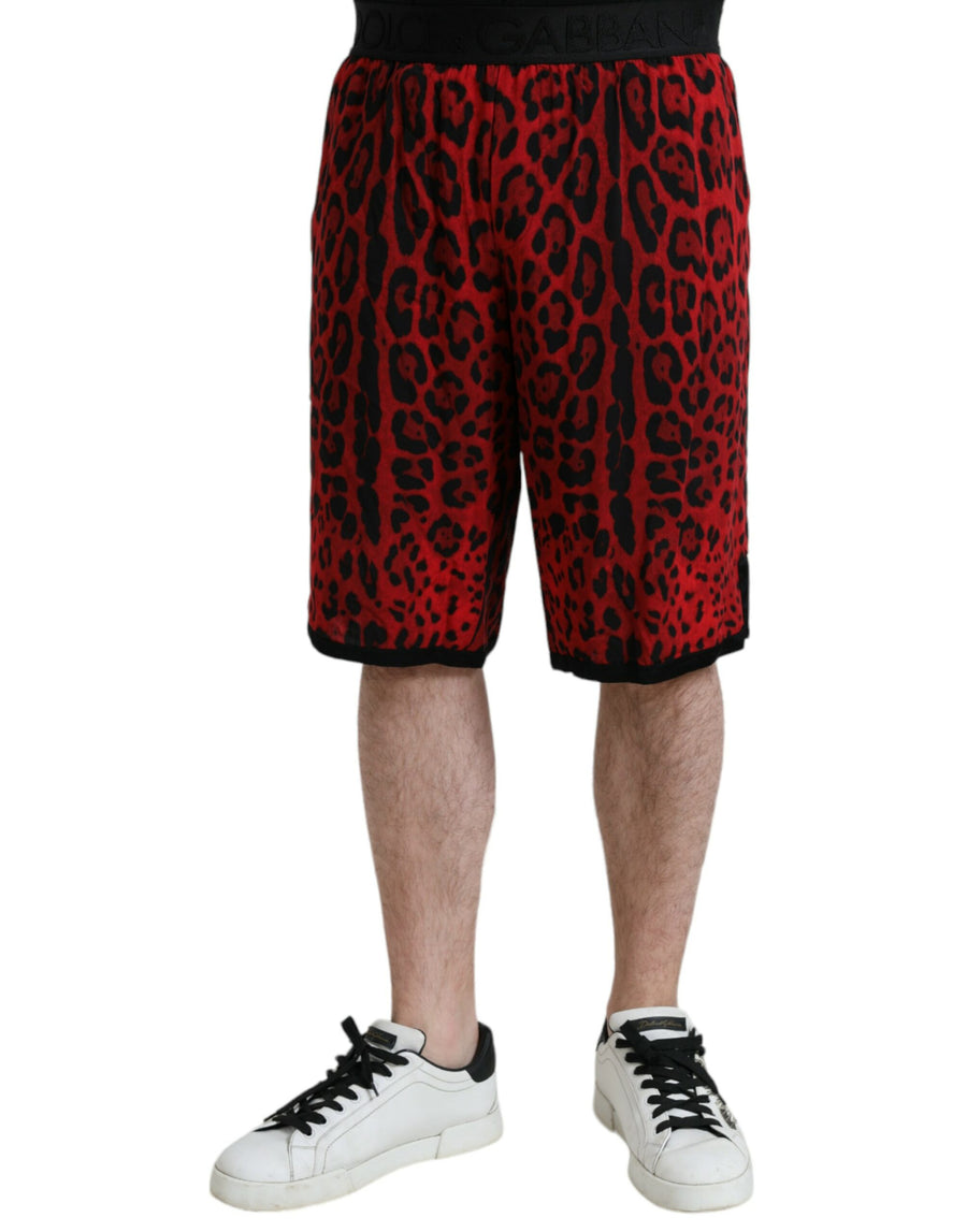 Dolce & Gabbana 100% Viscose bermuda shorts in red