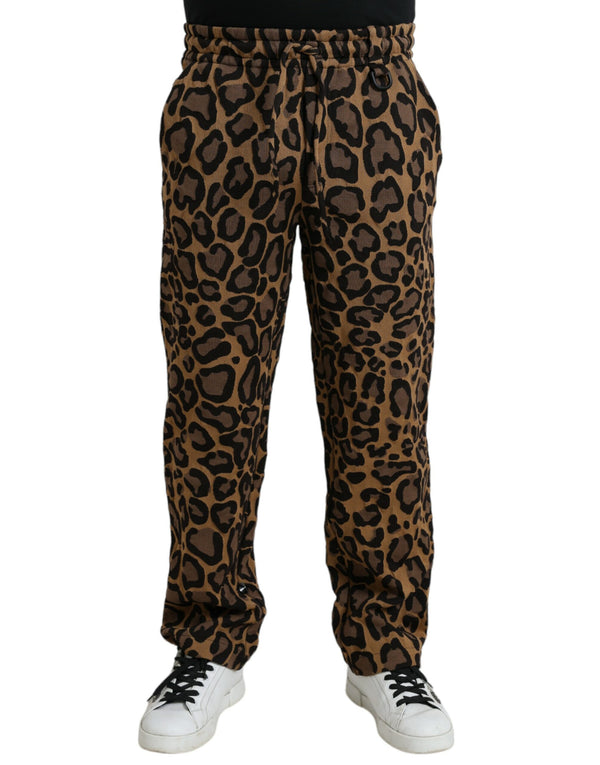Dolce & Gabbana 40% Polyester joggers in brown