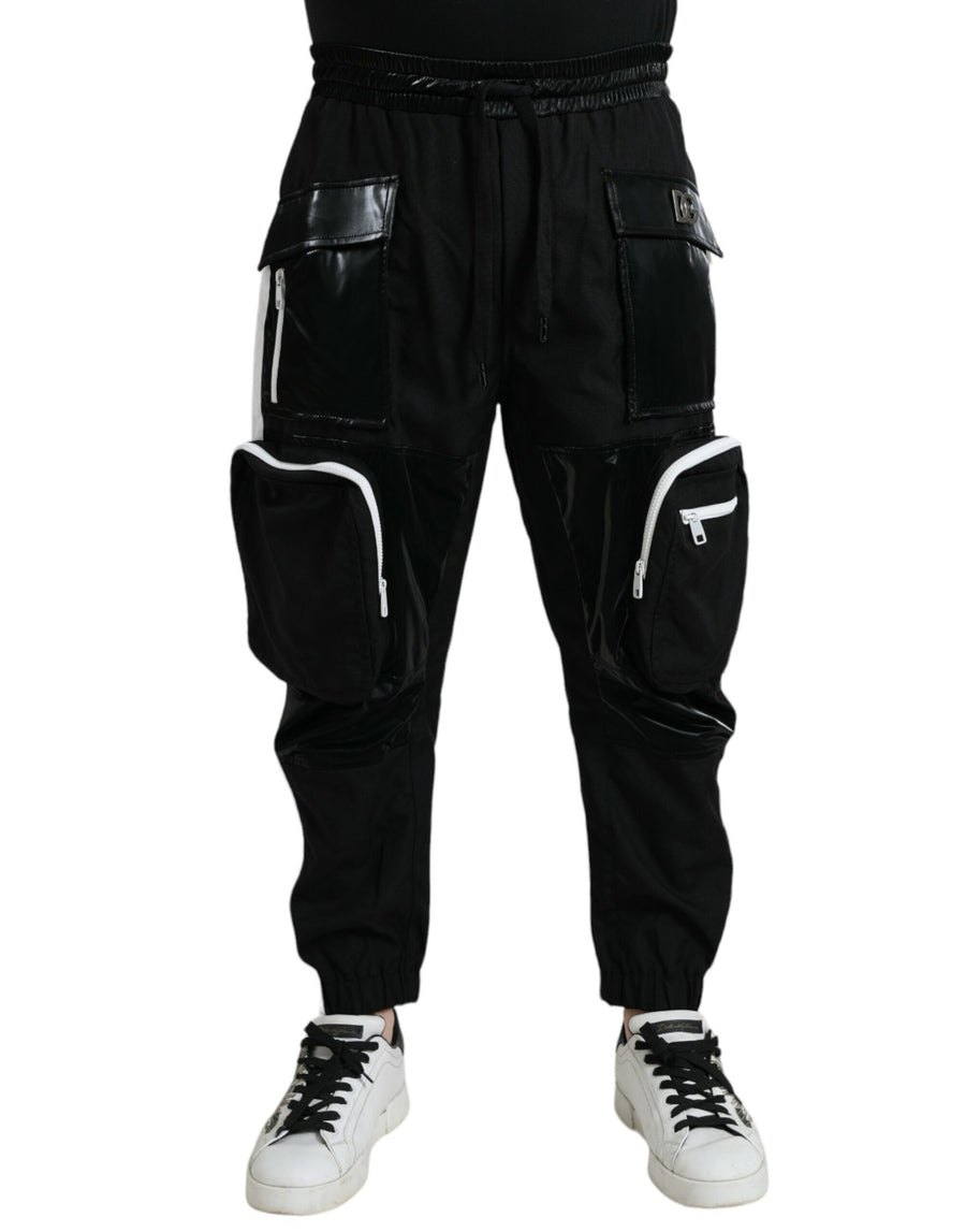 Dolce & Gabbana 100% Nylon joggers in black