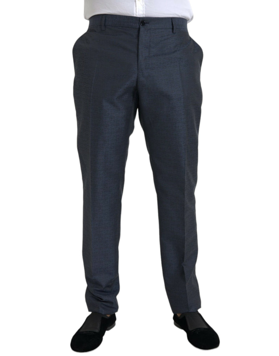 Dolce & Gabbana 54% Virgin Wool 46% Polyester; Lining: 85% Silk 15% Viscose trousers in blue