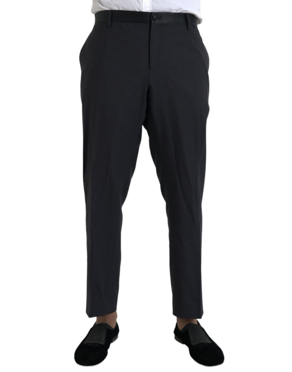 Dolce & Gabbana 67% Virgin Wool 30% Silk 3% Polyester trousers in black